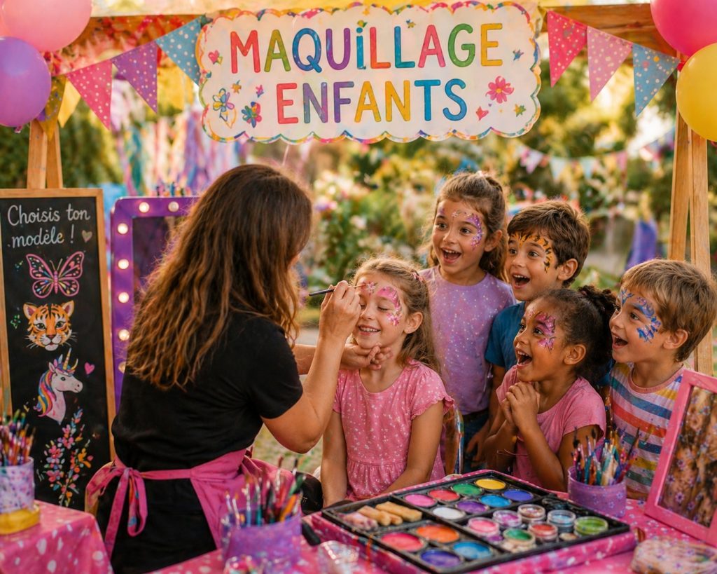 👉 maquilleuse enfant Bretagne animation maquillage enfants événement