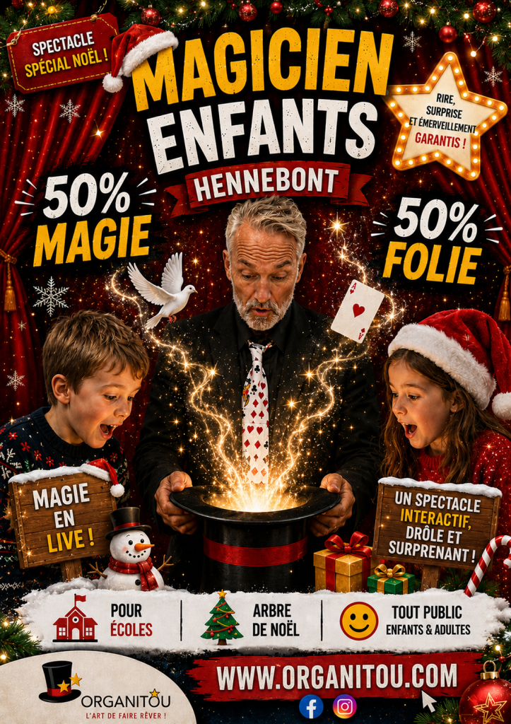 Magicien Enfants Hennebont – 50% Magie 50% Folie